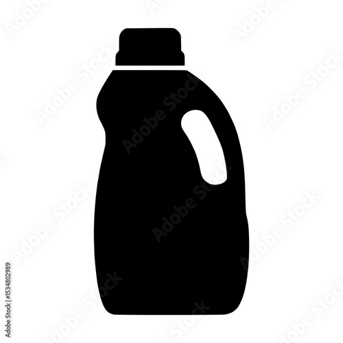 Laundry Detergent Bottle Icon - Black Silhouette