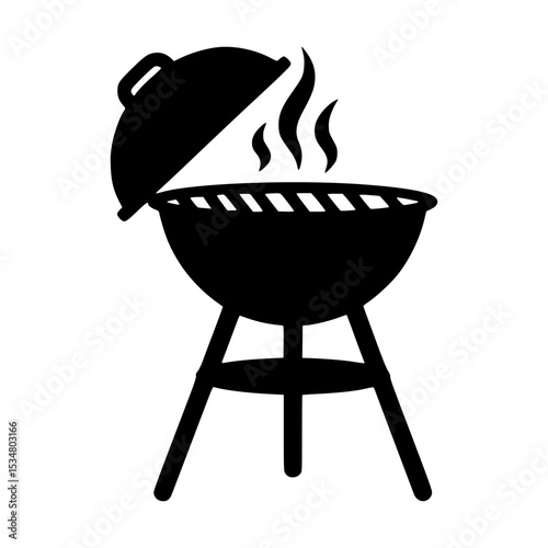 Grill Icon - Charcoal BBQ Design
