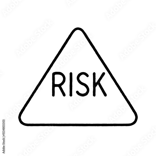 Risk warning triangle icon — represents danger, caution, or financial risk