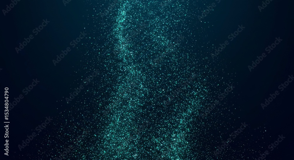 Fototapeta premium Bubbles rising in dark water