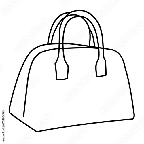 fashion bag line vector