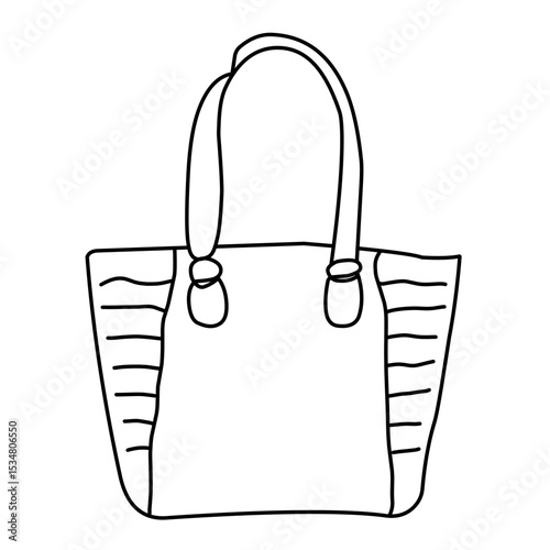  fashion bag line vector