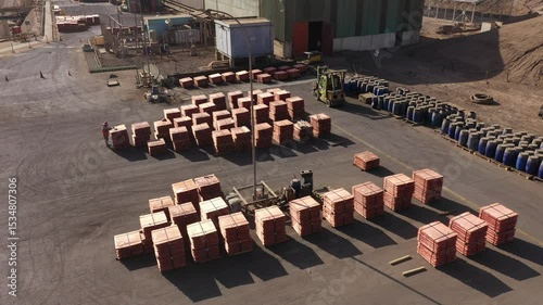 Electrowinning and SX Plant in Copper Mining – Workers, Cathodes and Electrolytic Process in Northern Chile