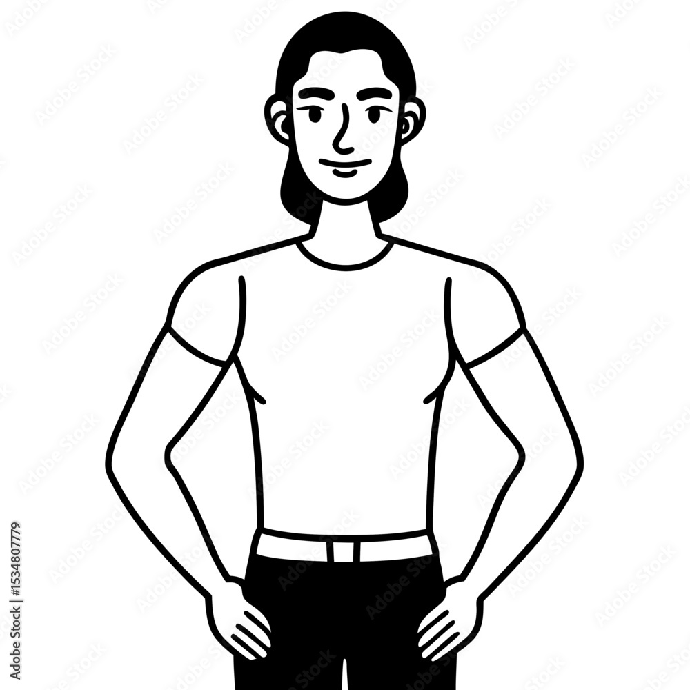 Fototapeta premium basic-standing-poses--learn-proportions---posture