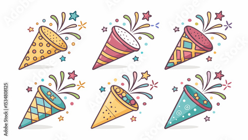 Vector Minimalist SVG Icon Set with Geometric Shapes and Flat Design Style in Bright Colors for Web and Mobile Interfaces