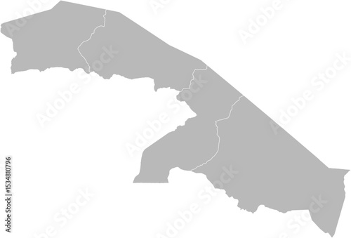 Northern Borders, Saudi Arabia – administrative vector map with governorate boundaries (Web Mercator projection, PPT-compatible & fully editable)