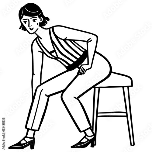  fashion-figure-leaning-forward-on-chair