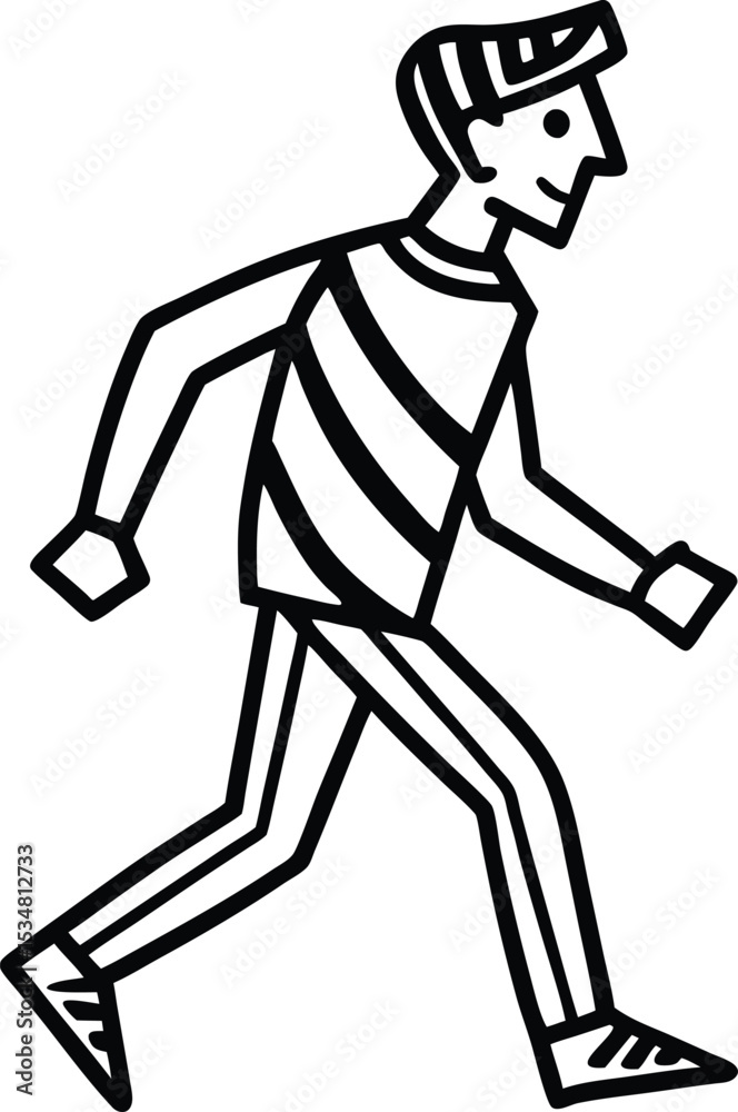 Fototapeta premium figure-in-dynamic-walking-motion