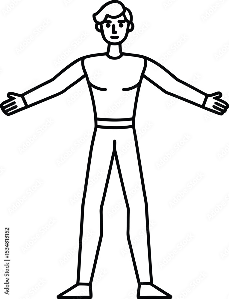 Fototapeta premium front-view--arms-akimbo-pose