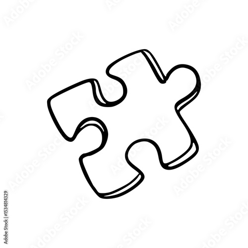 simple jigsaw piece outline