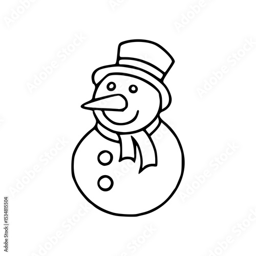 adorable hand-drawn snowman