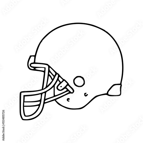 American football helmet outline drawing
