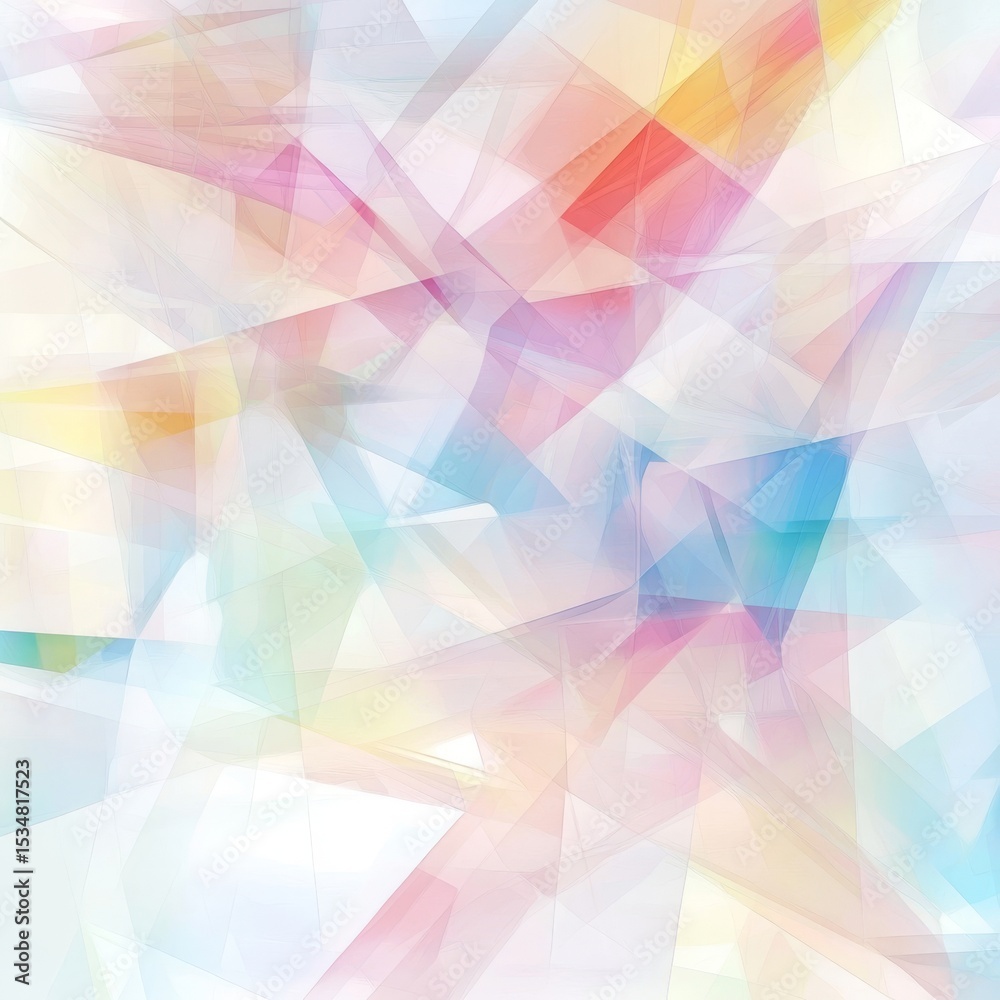 Obraz premium Abstract Multicolored Geometric Pattern with Soft Overlapping Triangles
