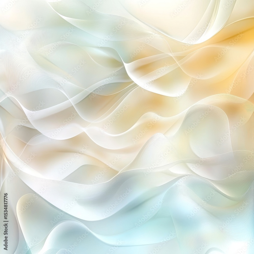 Fototapeta premium Abstract Wavy Background with Soft Pastel Colors