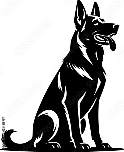 German Shepherd Dog Silhouette