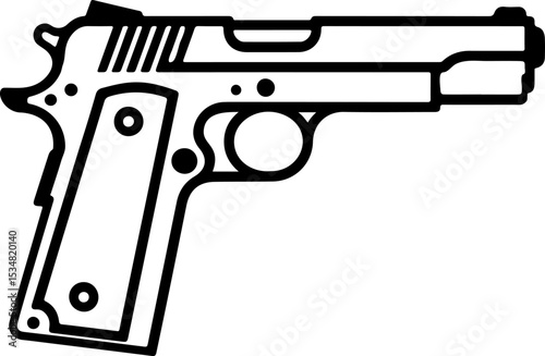 Classic Handgun Outline