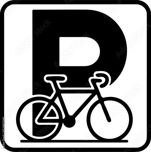 Bicycle Parking Sign SVG
