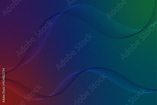 Abstract blue wave design with flowing lines and light for a modern digital background