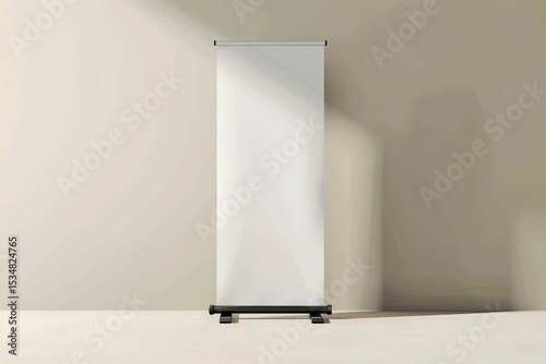 High Definition Visual of Elegant Rollup Banner Stand Mockup for Business Displays