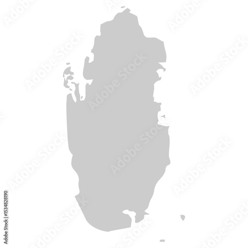 map of Qatar shadow
