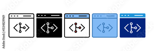 Code Merge Icon Element For Design