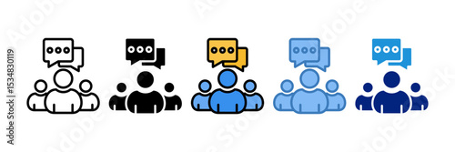 Stakeholder Communication Icon Element For Design