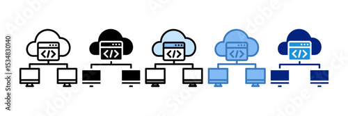 Infrastructure As Code Icon Element For Design