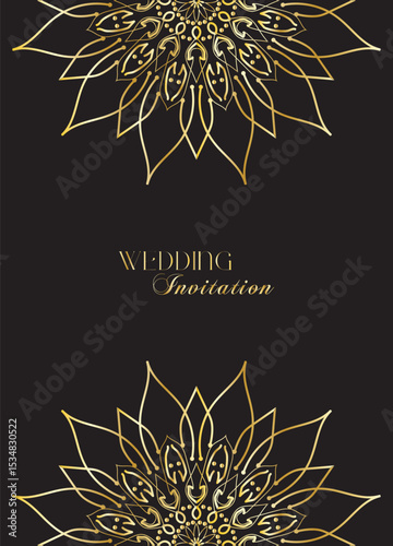 The Gold Mandala Wedding Iinvitation Card