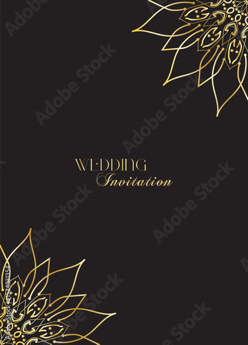 The Gold Mandala Wedding Iinvitation Card
