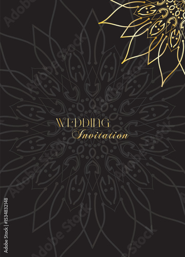 The Gold Mandala Wedding Iinvitation Card