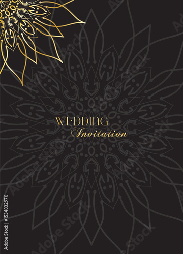 The Gold Mandala Wedding Iinvitation Card