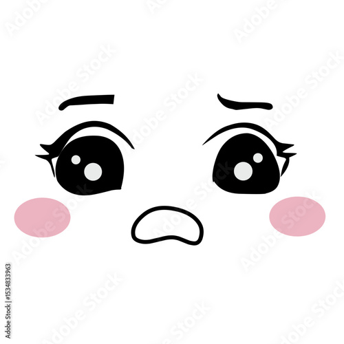 kawai face vector