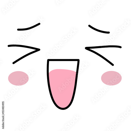 kawai face vector