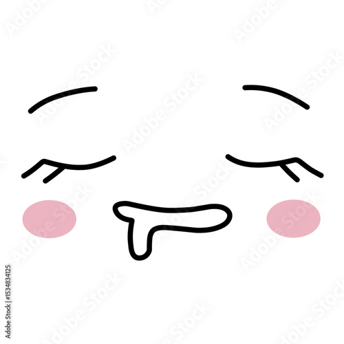 kawai face vector