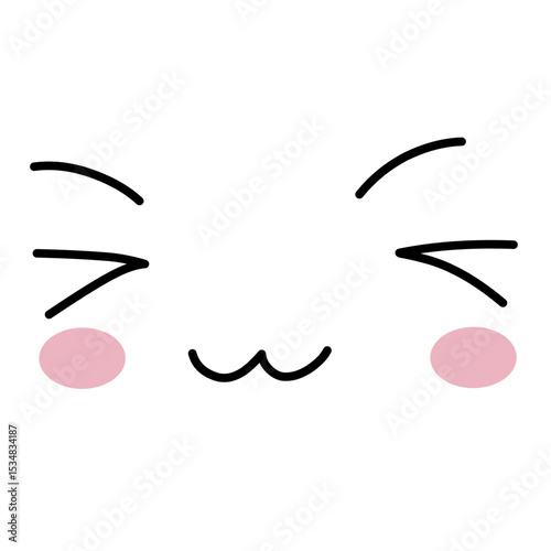 kawai face vector