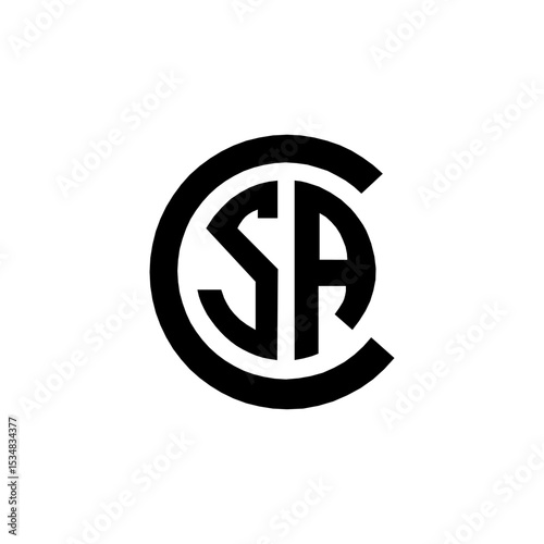  CSA-ETL LISTED VECTOR ICON STAMP BLACK