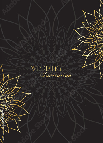 The Gold Mandala Wedding Iinvitation Card