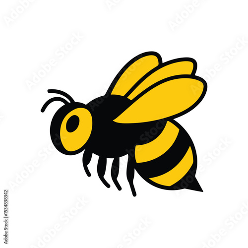  bee icon vector illustration