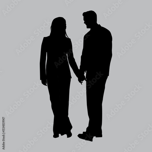 silhouette of a couple