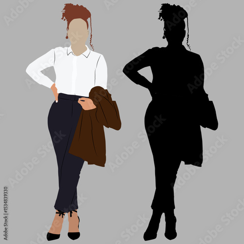 vector illustration of a woman