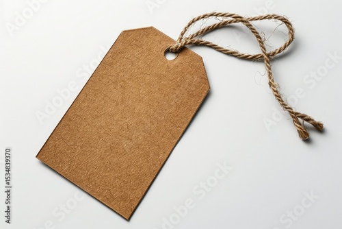 High Definition Visual of Blank Paper Tag or Label Isolated