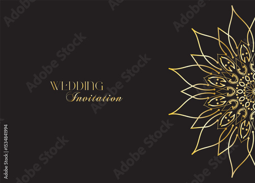 The Gold Mandala Wedding Iinvitation Card
