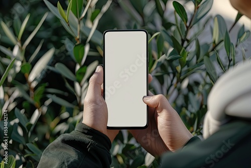 High Definition Visual of Crop Male Hands Scrolling Smartphone Screen