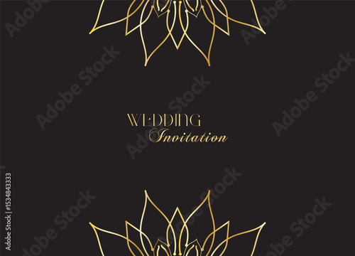 The Gold Mandala Wedding Iinvitation Card