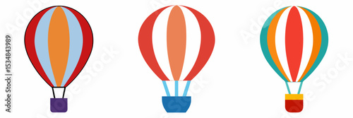 hot air balloon clipart icon design