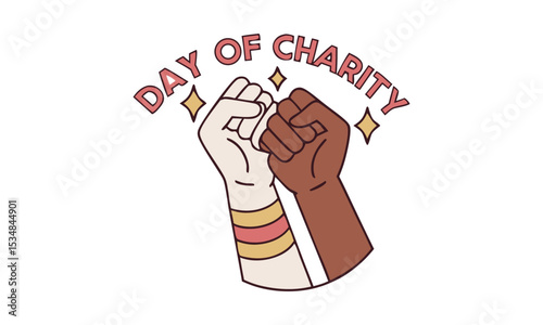 International Day of Charity. Vector Illustration for International Day of Charity on September 5th with a Donation Package.