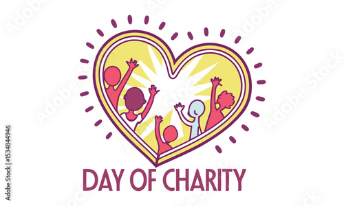 International Day of Charity. Vector Illustration for International Day of Charity on September 5th with a Donation Package.