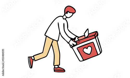 International Day of Charity. Vector Illustration for International Day of Charity on September 5th with a Donation Package.