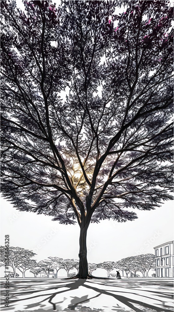 Fototapeta premium Majestic tree in a park