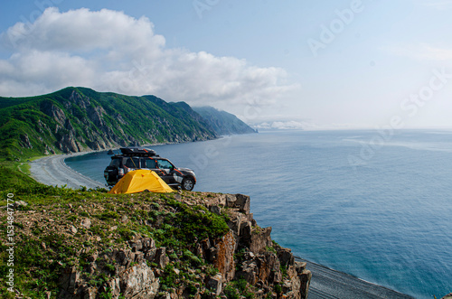 camping in the mountains
